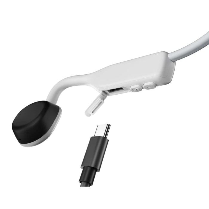 Shokz OpenMove Wireless Bluetooth Bone Conduction Headphones - White