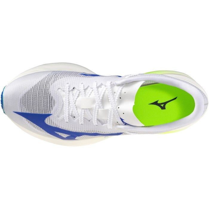 Mizuno Hyperwarp Pro - Unisex Racing Shoes - White/Lightning Yellow/Dazzling Blue