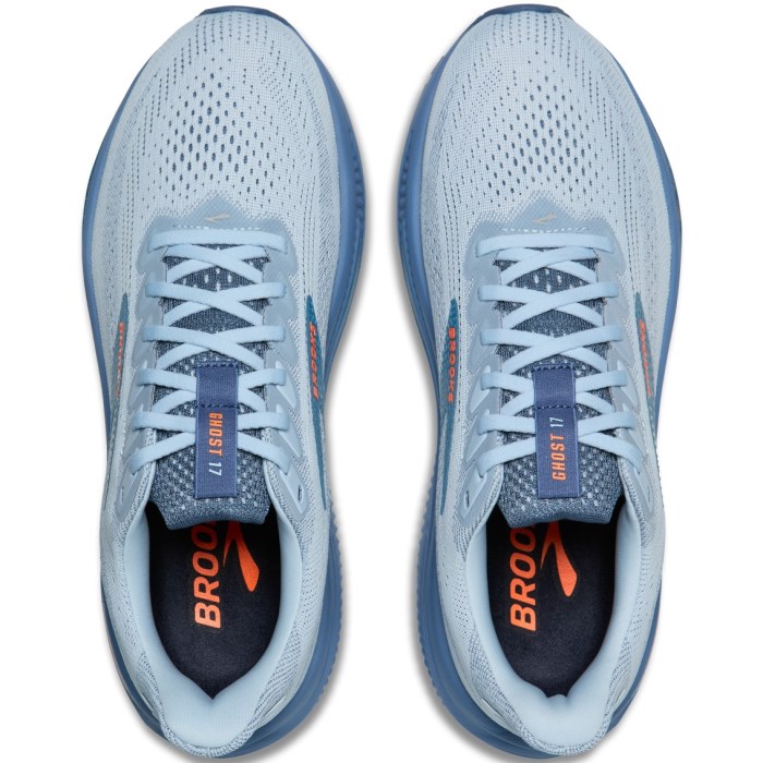 Brooks Ghost 17 - Mens Running Shoes - Skyway/Moonlight/Orange
