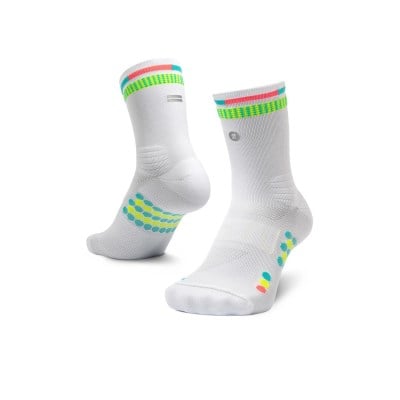 SHYU Crew Racing Socks - White/Polka/Reef