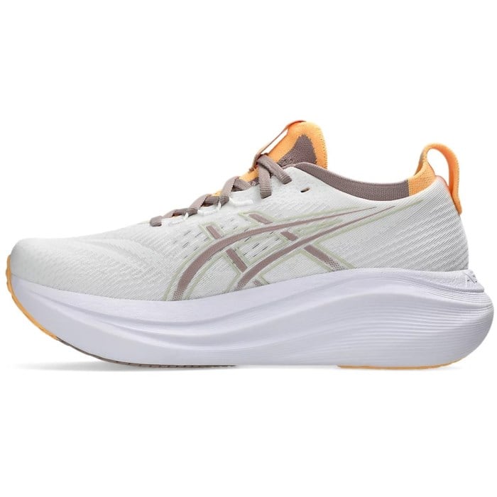 Asics Gel Nimbus 27 - Womens Running Shoes - White/Fawn