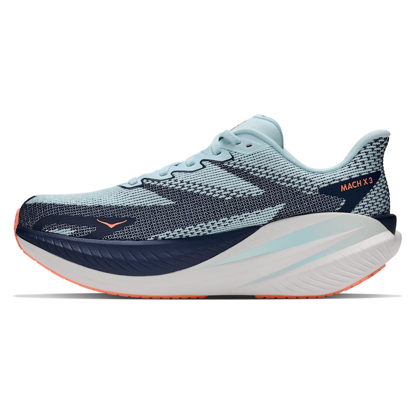Hoka Mach X 3 - Womens Running Shoes - Glimmering Blue/Varsity Navy - image 3