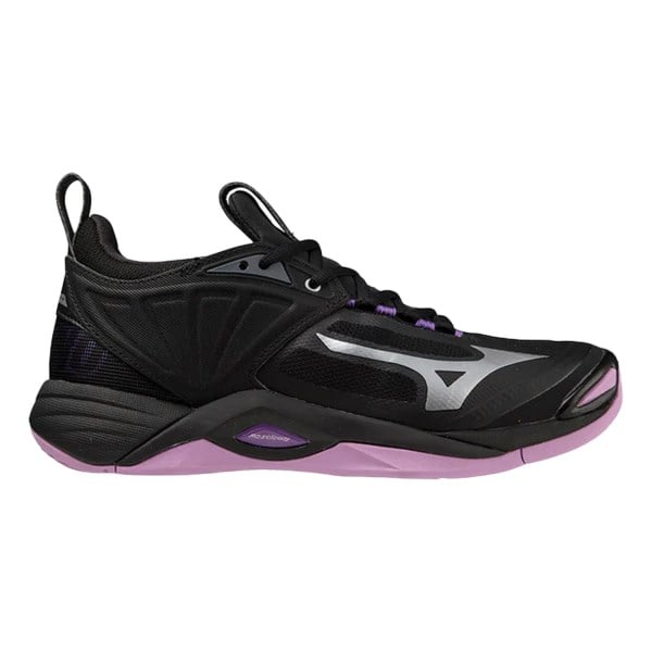 Mizuno Wave Momentum 2 - Womens Netball Shoes - Black/White/Lupine