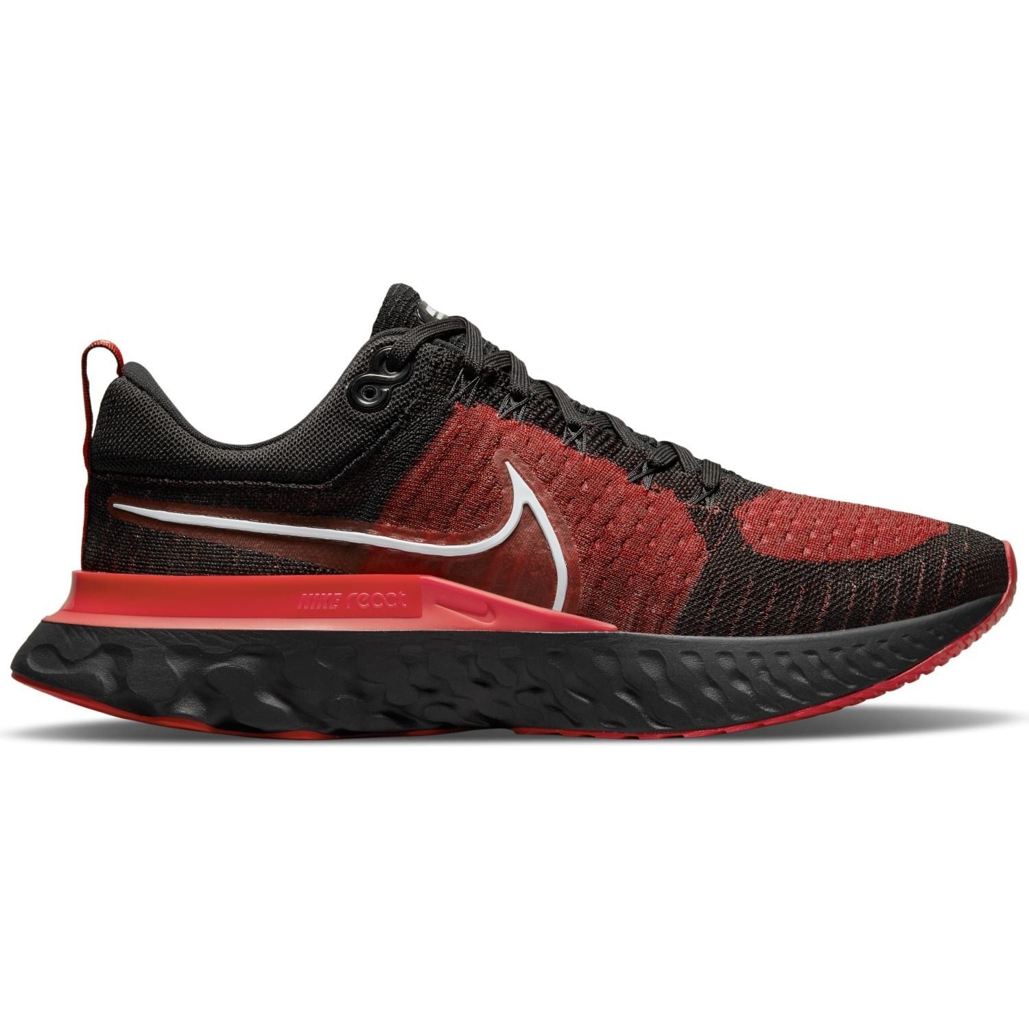 Nike React Infinity Run Flyknit 2 - Mens Running Shoes - Black/White/Gym Red