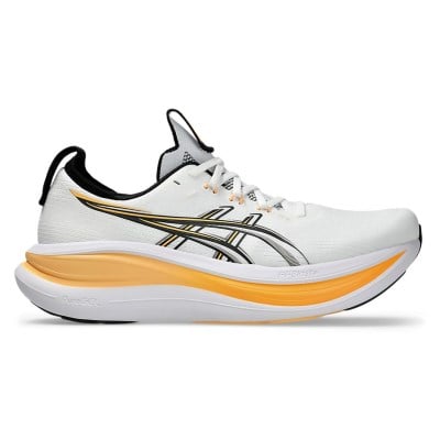 Asics Gel Nimbus 28 - Mens Running Shoes - White/Stadium Orange