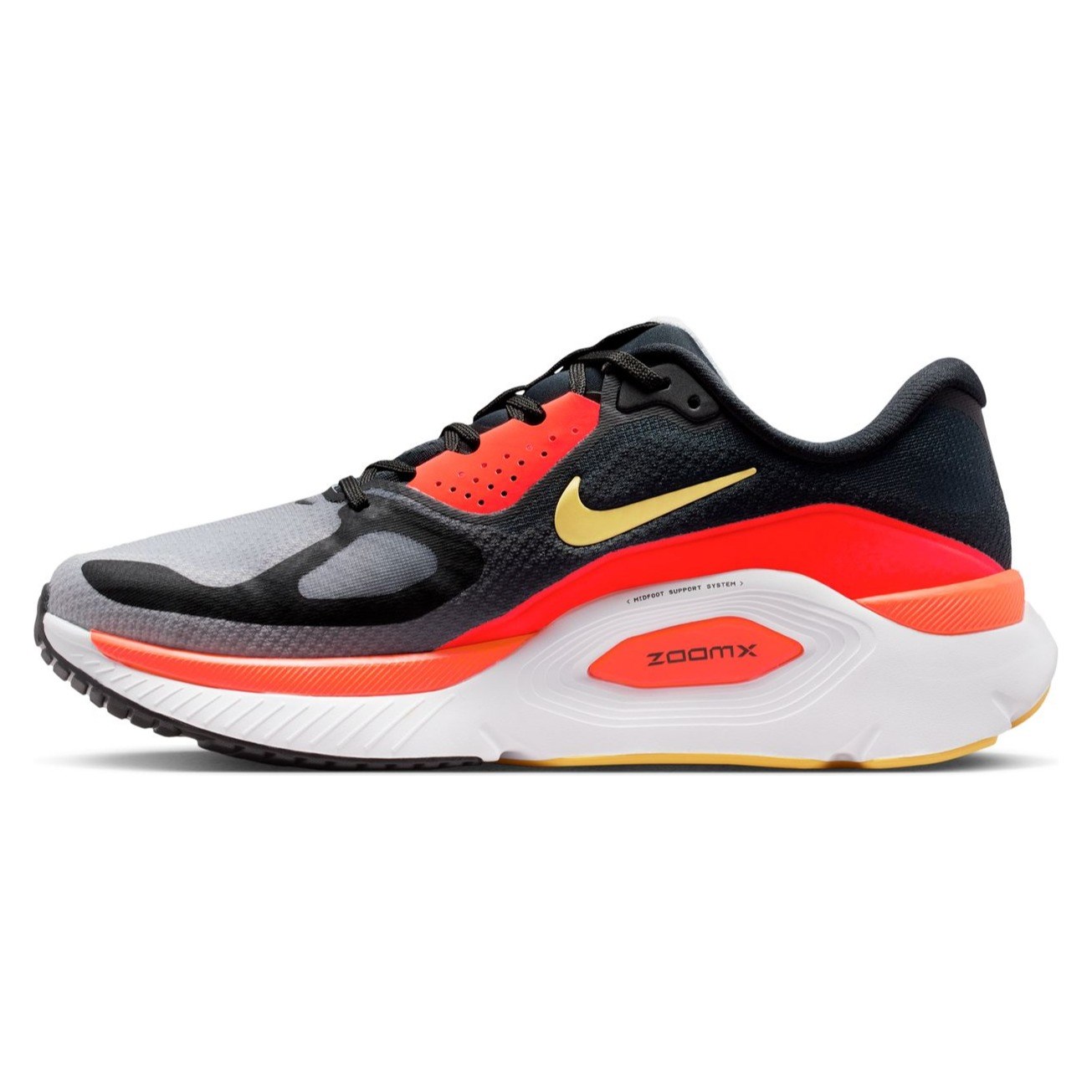 Nike Structure Plus - Mens Running Shoes - Black/Silver/Light Smoke Grey