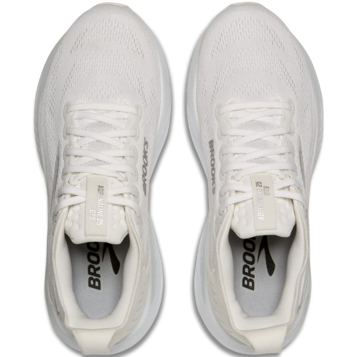 Brooks Adrenaline GTS 25 - Womens Running Shoes - White/White/Silver