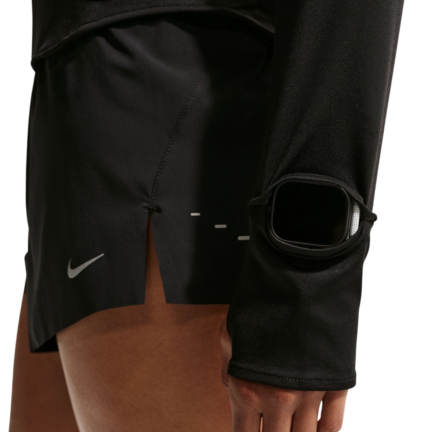 Nike Dri-Fit Swift Womens UV Quarter Zip - Black/Reflective Silver
