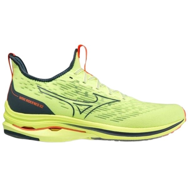 Mizuno Wave Rider Neo 2 - Mens Running Shoes - Neo Lime/Orion Blue/Neon Flame
