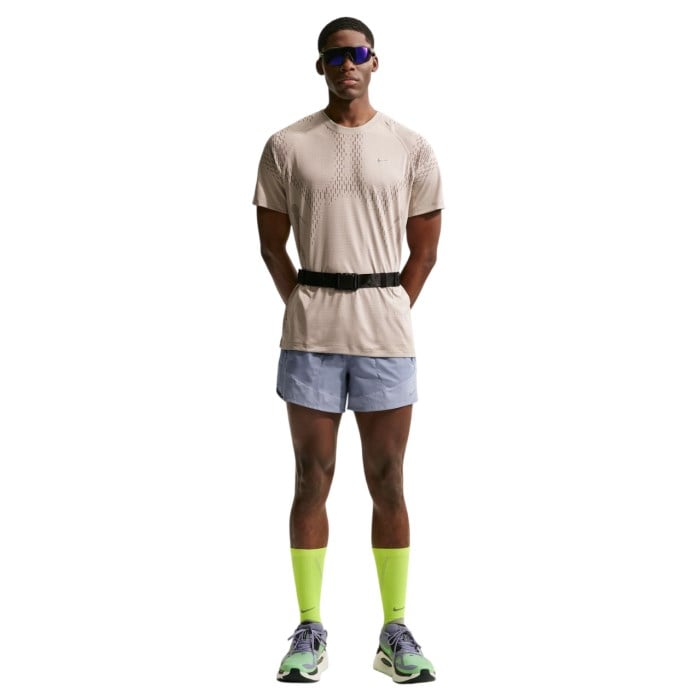 Nike Stride Mens Dri-Fit 5 Brief-Lined Running Shorts - Iron Purple/Indigo Haze/Reflective Silver