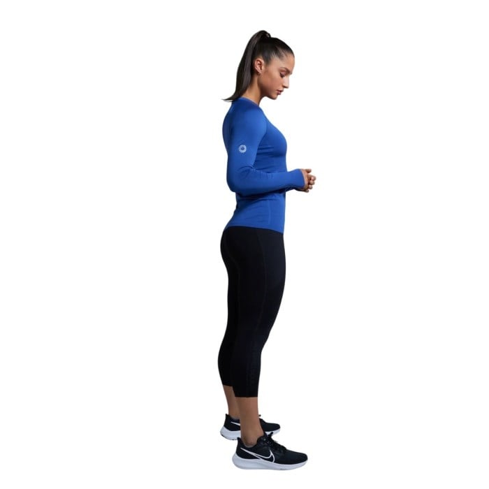 No Timid Souls GLIDE360 Womens Long Sleeve Top - Pacific Ocean Blue