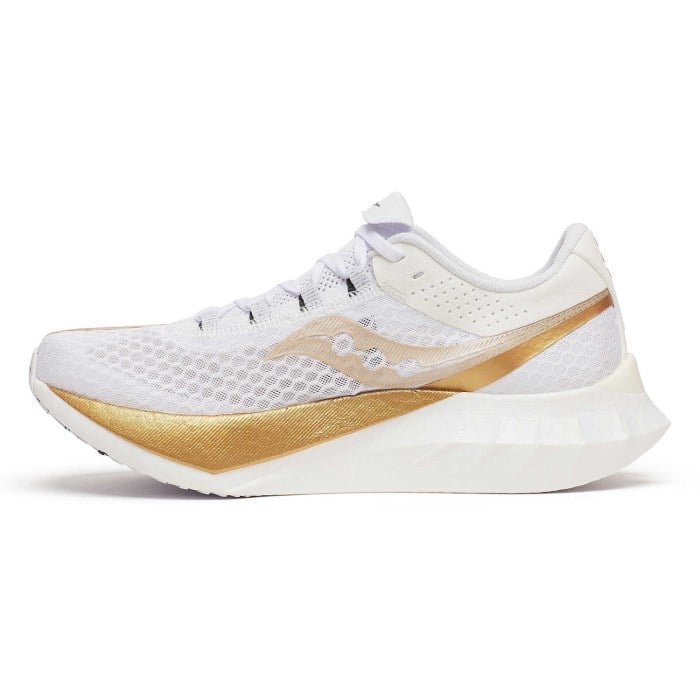 Saucony Endorphin Pro 4 - Mens Road Racing Shoes - White/Gold