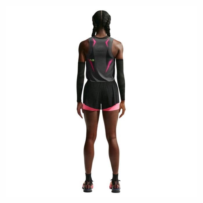 Nike Dri-Fit AeroSwift Womens Running Cropped Tank Top - Iron Grey/Volt/White - image 5