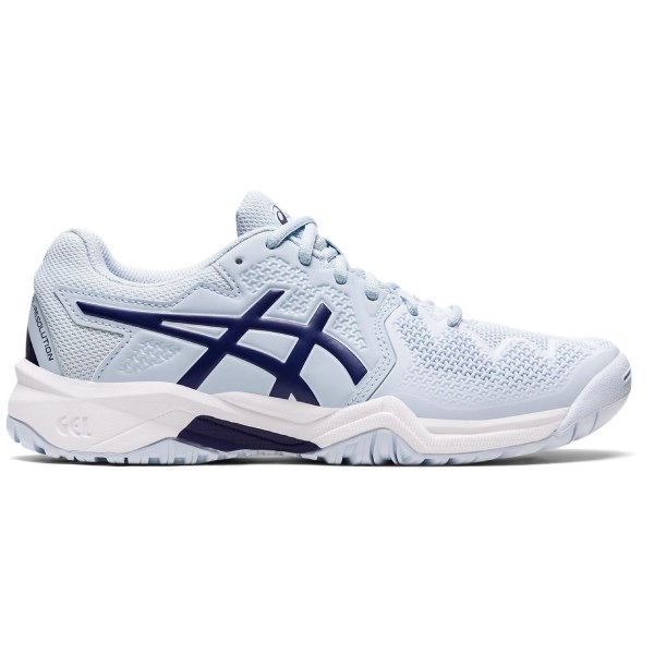 Asics Gel Resolution 8 GS - Kids Tennis Shoes - Soft Sky/Dive Blue