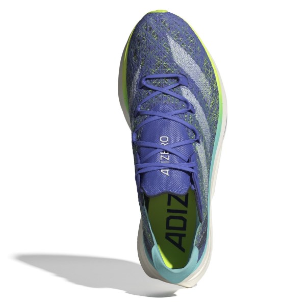 adidas Adizero Prime X 2 Strung - Unisex Road Racing Shoes - Cobalt Blue/Zero Metallic/Lucid Lemon