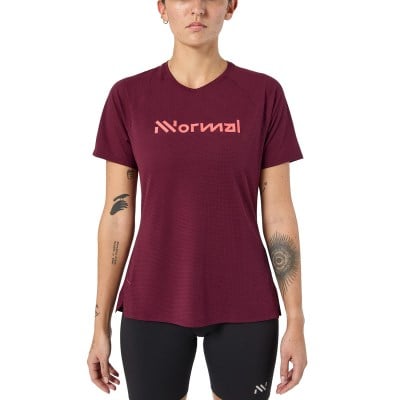 NNormal Race 02 Womens Running T-Shirt - Burgundy