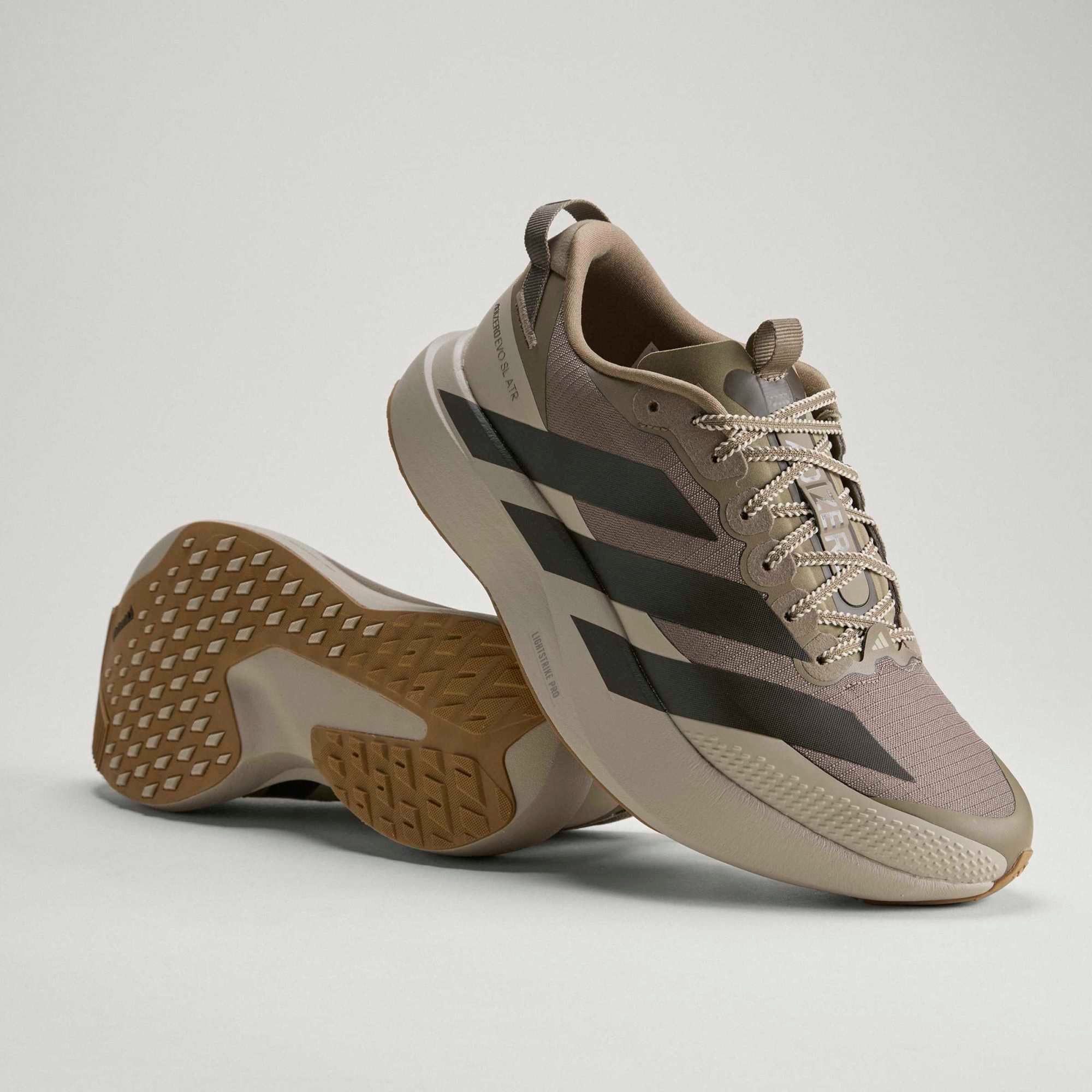 adidas Adizero Evo SL ATR - Mens Running Shoes - Khaki Six/Shadow Olive/Khaki Three - image 9