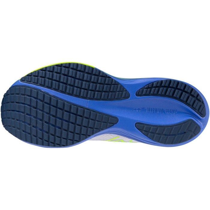 Mizuno Wave Rider 29 - Womens Running Shoes - White/Lightning Yellow/Ultramarine