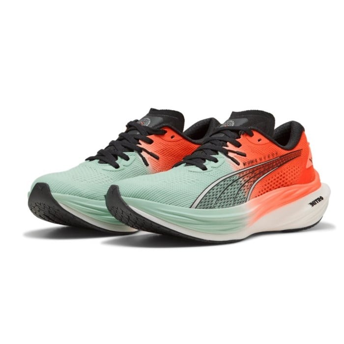 Puma Deviate Nitro 3 Hyrox - Womens Running Shoes - Mint Melt/Glowing Red