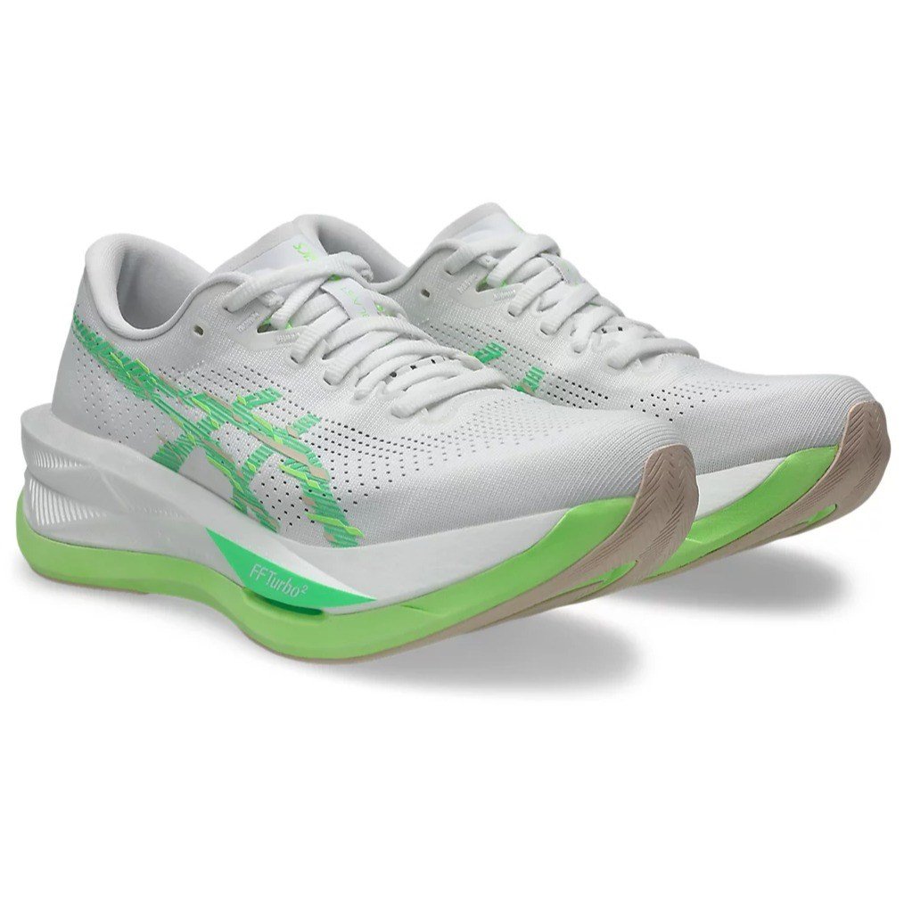 Asics Sonicblast Ekiden - Womens Running Shoes - White/Vital Green