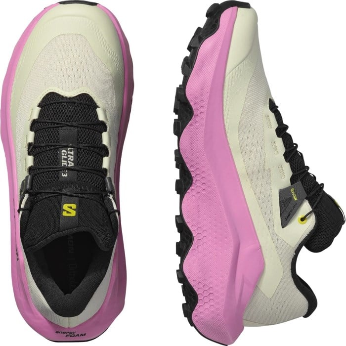 Salomon Ultra Glide 3 - Womens Trail Running Shoes - Almond Milk/Cyclamen/Black