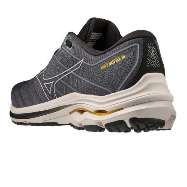 Mizuno Wave Inspire 18 - Mens Running Shoes - Black/Wind Chime/Gold Fusion