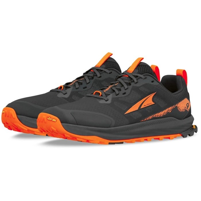 Altra Lone Peak 9+ - Mens Trail Running Shoes - Black/Orange