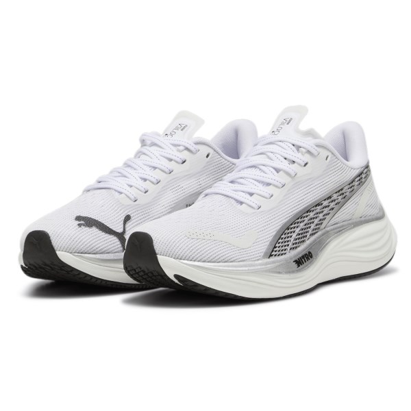 Puma Velocity Nitro - Womens Running Shoes - White/Silver/Black