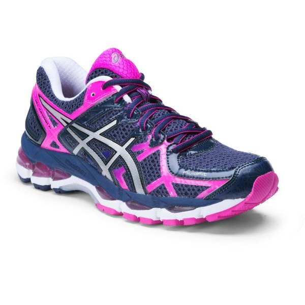 Asics Gel Kayano 21 - Womens Running Shoes - Indigo Blue/Silver/Pink Glow
