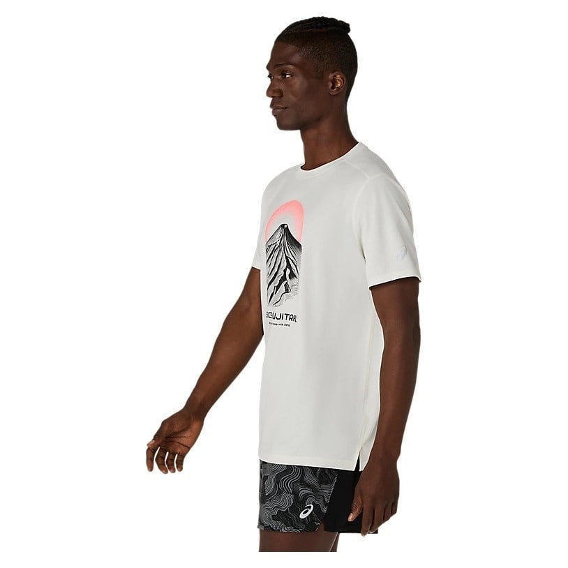 Asics Fujitrail Logo Mens Running T-Shirt - Cream - image 3