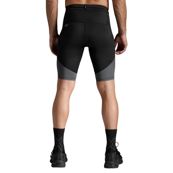 2XU Light Speed React Mens Compression Shorts - Black/White Reflective
