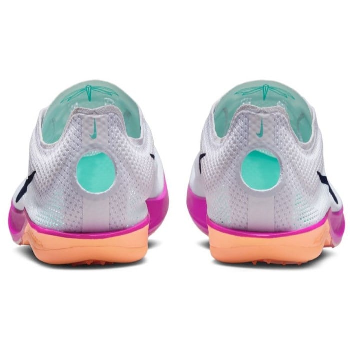 Nike ZoomX Dragonfly 2 - Unisex Long Distance Track Spikes - White/Obsidian/Hyper Turq/Fire Pink