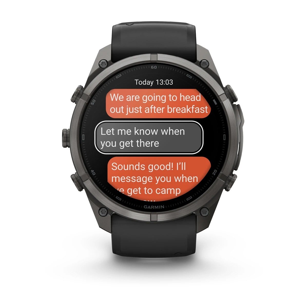 Garmin Fenix 9 Pro 51mm Premium Multisport Smartwatch - Carbon Grey DLC Titanium with Black/Pebble - Carbon Grey DLC Titanium with Black/Pebble Grey Silicone Band - image 11