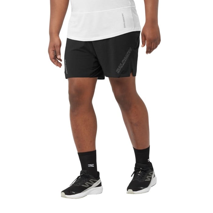 Salomon Sense Aero 5 Inch Mens Running Shorts - Deep Black