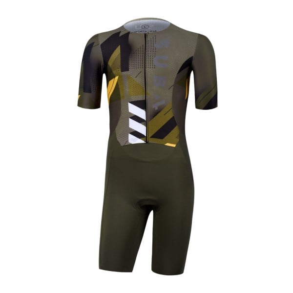 Sub4 Endurance Sleeved Mens Triathlon Speedsuit - Seamless - Hyper Geo