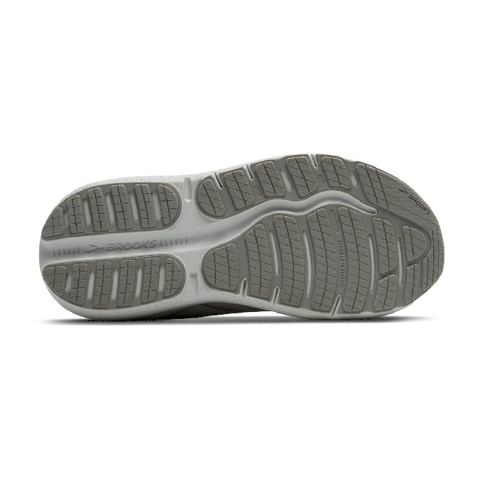 Brooks Ghost Max 2 Suede - Womens Walking Shoes - Oyster/Alloy/Antarctica