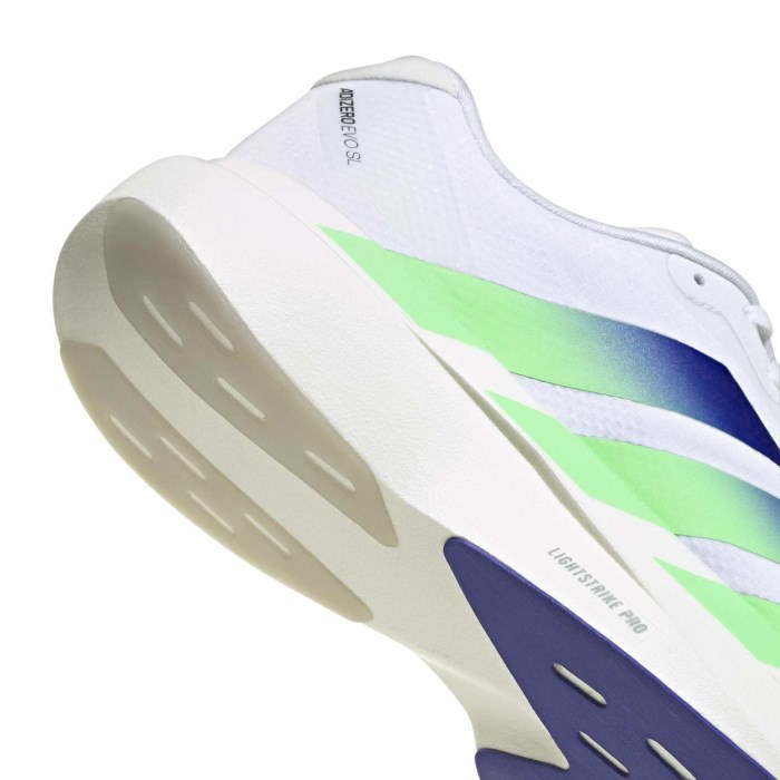 adidas Adizero Evo SL Woven - Mens Running Shoes - White/Beam Green/Chalk White - image 8