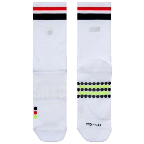 Shyu Half Crew Racing Socks - White/Black/Red