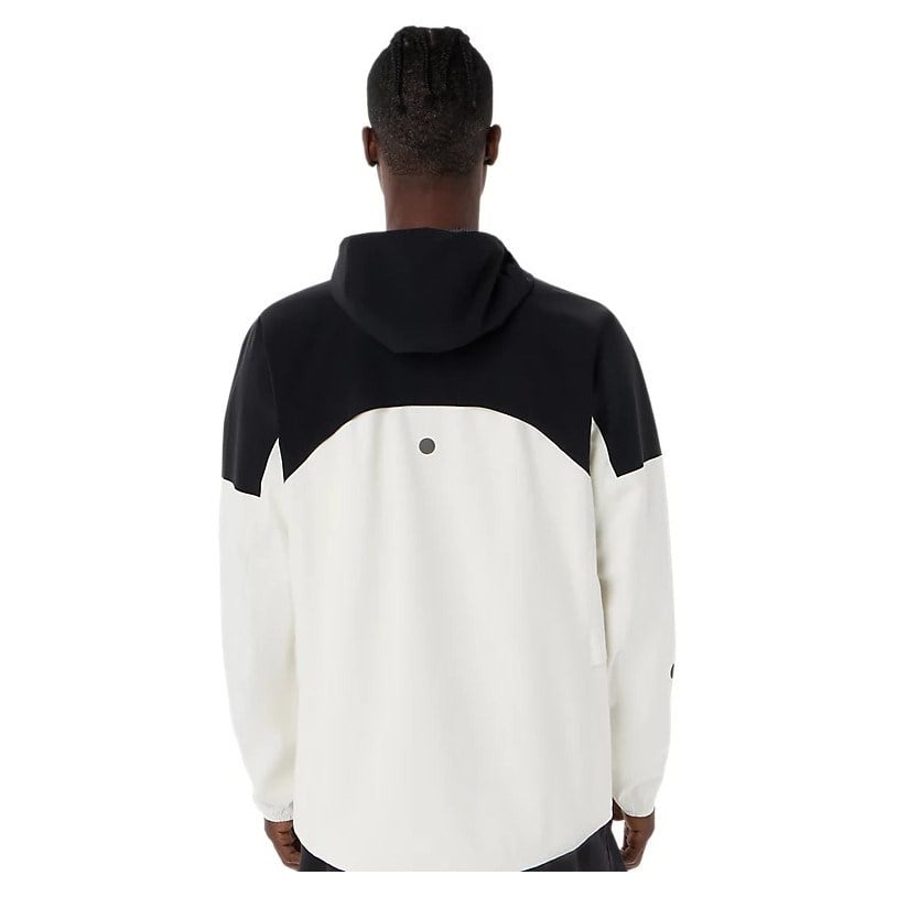 Asics MetaRun Legend Mens Running Jacket - Cream/Performance Black - image 3