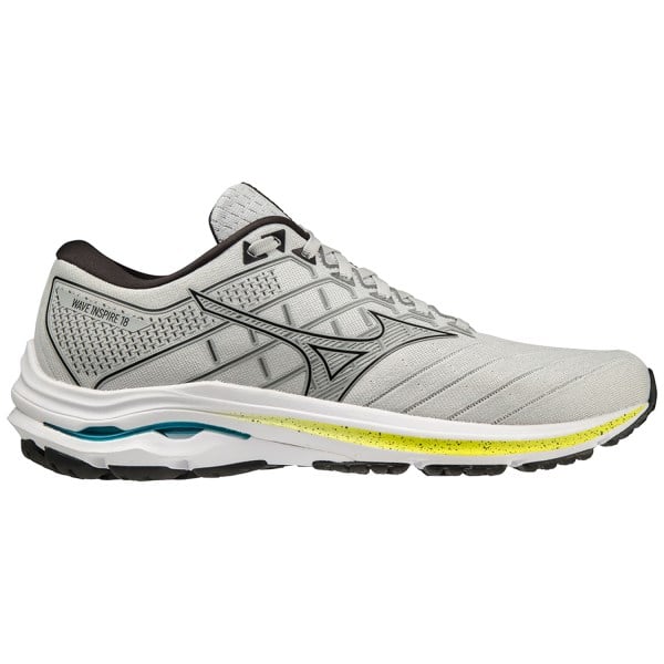 Mizuno Wave Inspire 18 - Mens Running Shoes - Nimbus Cloud/Black/Sulphur Spring