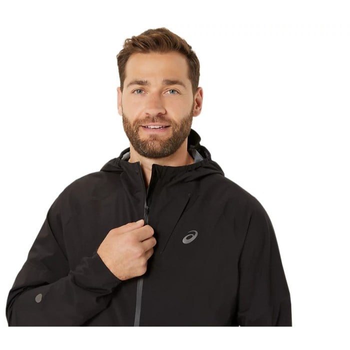 Asics MetaRun Mens Waterproof Running Jacket - Performance Black
