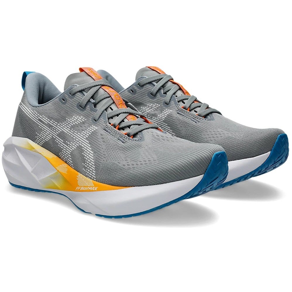 Asics Novablast 5 - Mens Running Shoes - Gravel/White - image 6