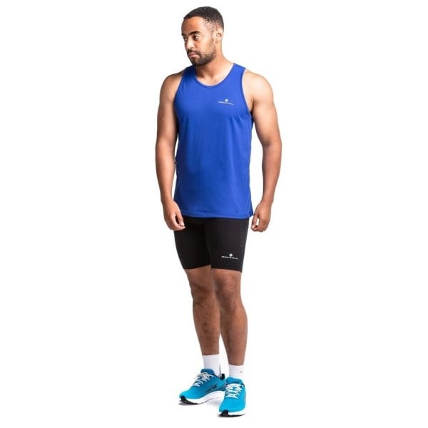 Ronhill Core Mens Running Tank Top - Dark Cobalt/Bright White