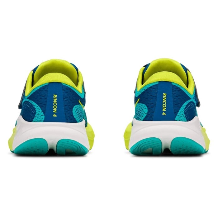 Hoka Rincon 4 Velcro - Kids Running Shoes - Electric Aqua/Neon Hoka Citrus - image 4