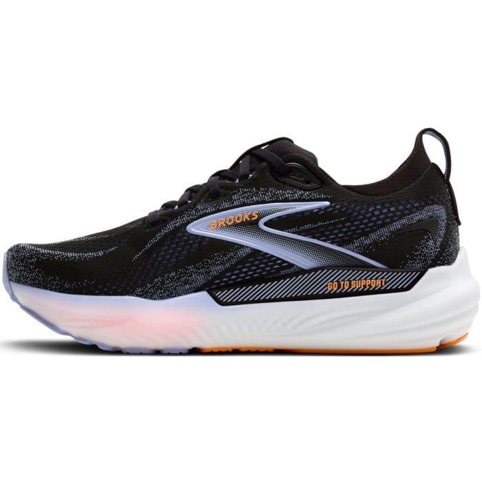 Brooks Glycerin GTS 22 - Womens Running Shoes - Black/Blue Heron/Orange