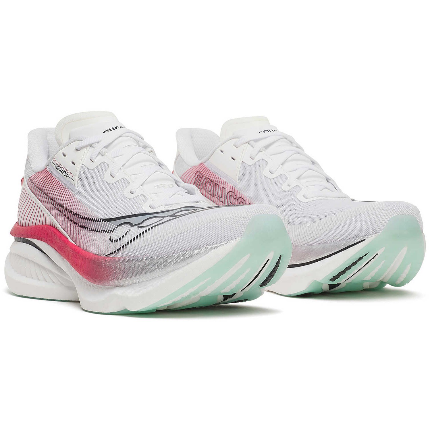 Saucony Endorphin Azura - Mens Running Shoes - White/Salsa