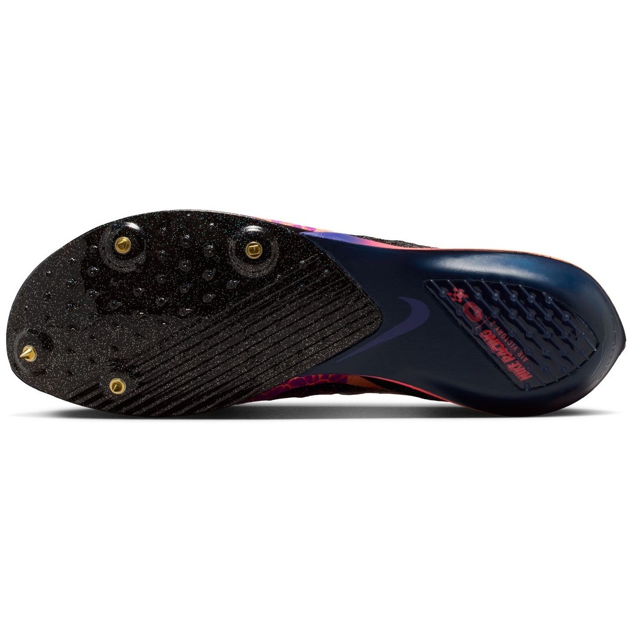 Nike Victory 2 GLAM - Unisex Mid Distance Track Spikes - Light Carbon/Black/Flash Crimson