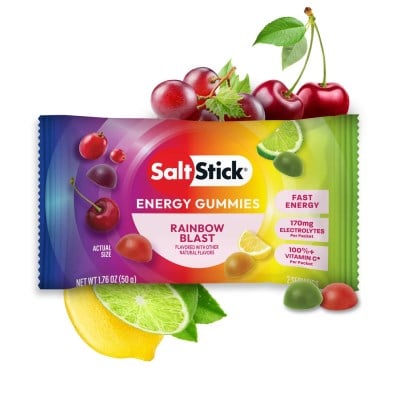 SaltStick Energy Gummies - 8 Count Packet - Rainbow Blast