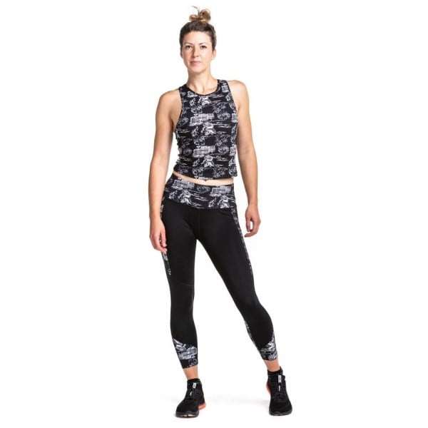 Ronhill Life Balance Womens Training Tank Top - Black/Mono Baroque