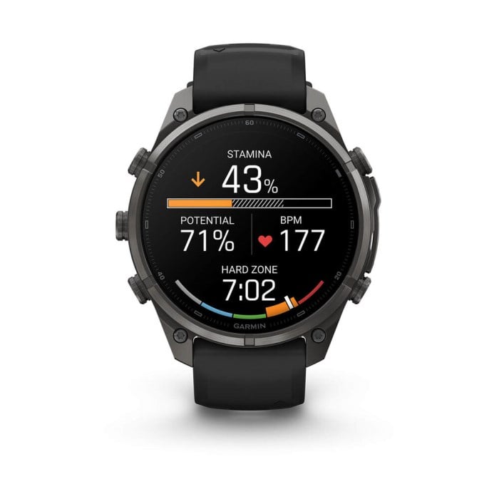 Garmin Fenix 9 47mm GPS Premium Multisport Smartwatch - Carbon Grey/Black Silicone Band - image 3